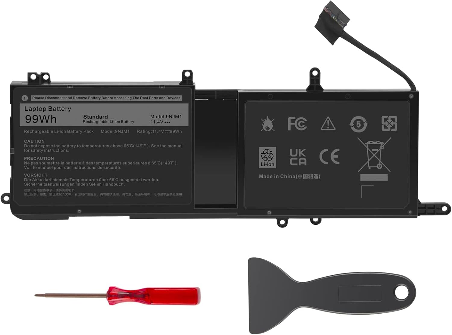 ASUNCELL 9NJM1 Laptop Battery for Dell Alienware 15 R3 R4 17 R4 R5 Series Dell P31E P69F Series ALW17C Series Notebook 0546FF 0HF250 44T2R HF250 MG2YH 0MG2YH, 11.4V 3-Cell 99Wh