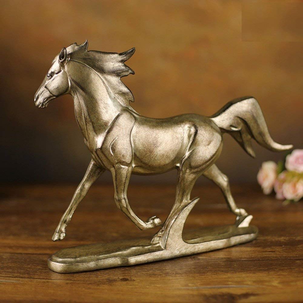 Statue de cheval en résine au design créatif et finitions d'art pour collectionneur