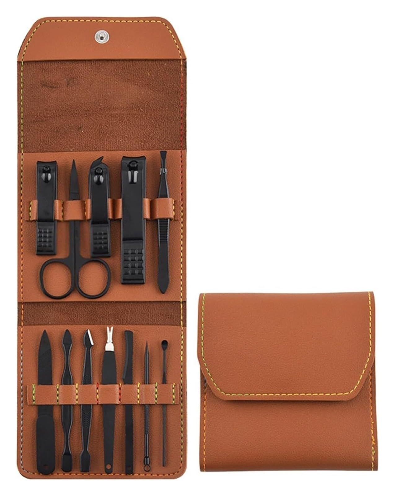 Manicure Set Nail Clippers Kit 12 Piece Set Nail Clippers Manicure Decoration Set (Orange 11)