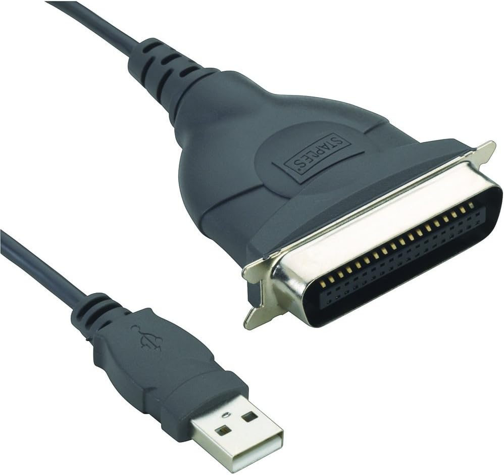 Amazon USBパラレルプリンタアダプタ、5 ft Staples パラレルケーブル 通販