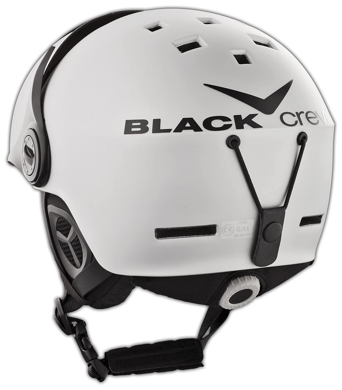 BLACK CREVICE Kask narciarski Saalbach I kask narciarski z wizjerem w stylu pilota, kask narciarski dla mężczyzn i kobiet, w zestawie zapasowy wizjer do kasku narciarskiego, uniseks, kask snowboardowy, regulowany rozmiar