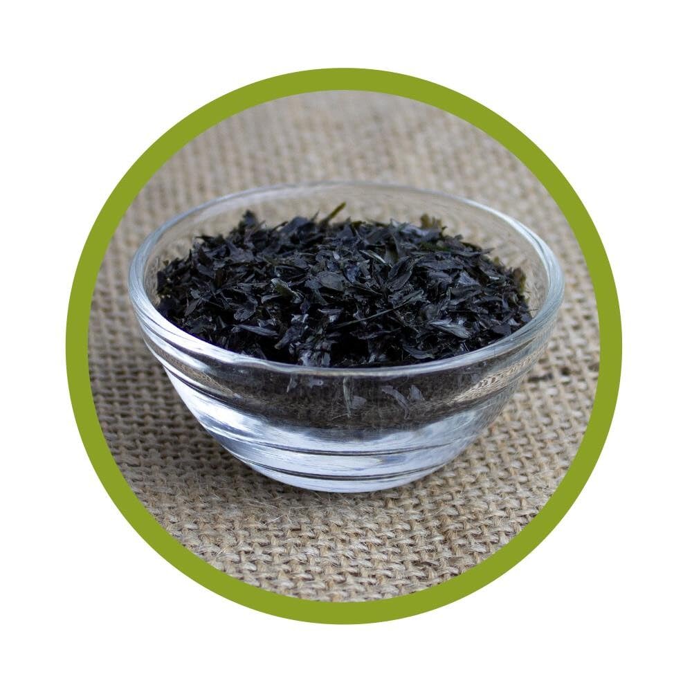Bio Nori Flocken - 25 g - getrocknete Algen-Flocken - Algenflakes - Meeresgewürz - von der Atlantikküste Argentiniens - Rotalge, Rote Meeresalgen - in Rohkostqualität - glutenfrei - OHNE Zusatzstoffe