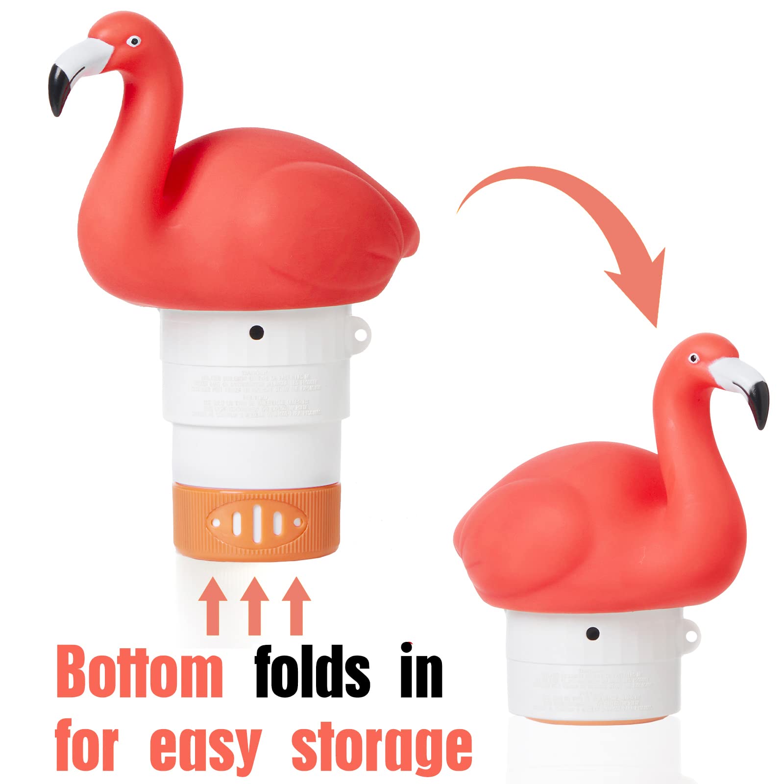 XY-WQ Flotador de cloro flamenco para pestaña de 1 pulgada solamente, dispensador de cloro flotante para piscina