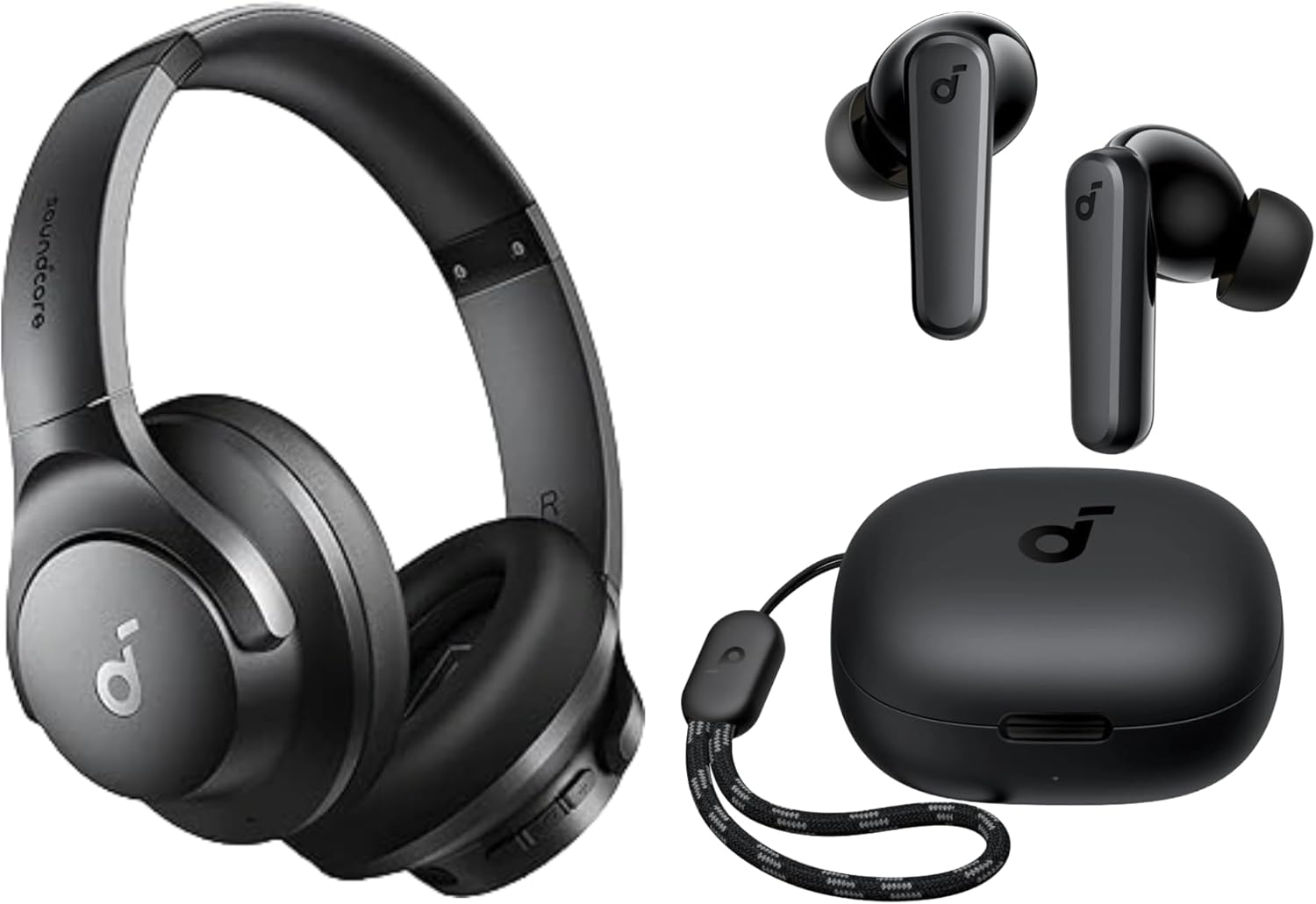 Soundcore P20i True Wireless Earbuds & Q20i Hybrid Active Noise Cancelling Headphones (Bundle)