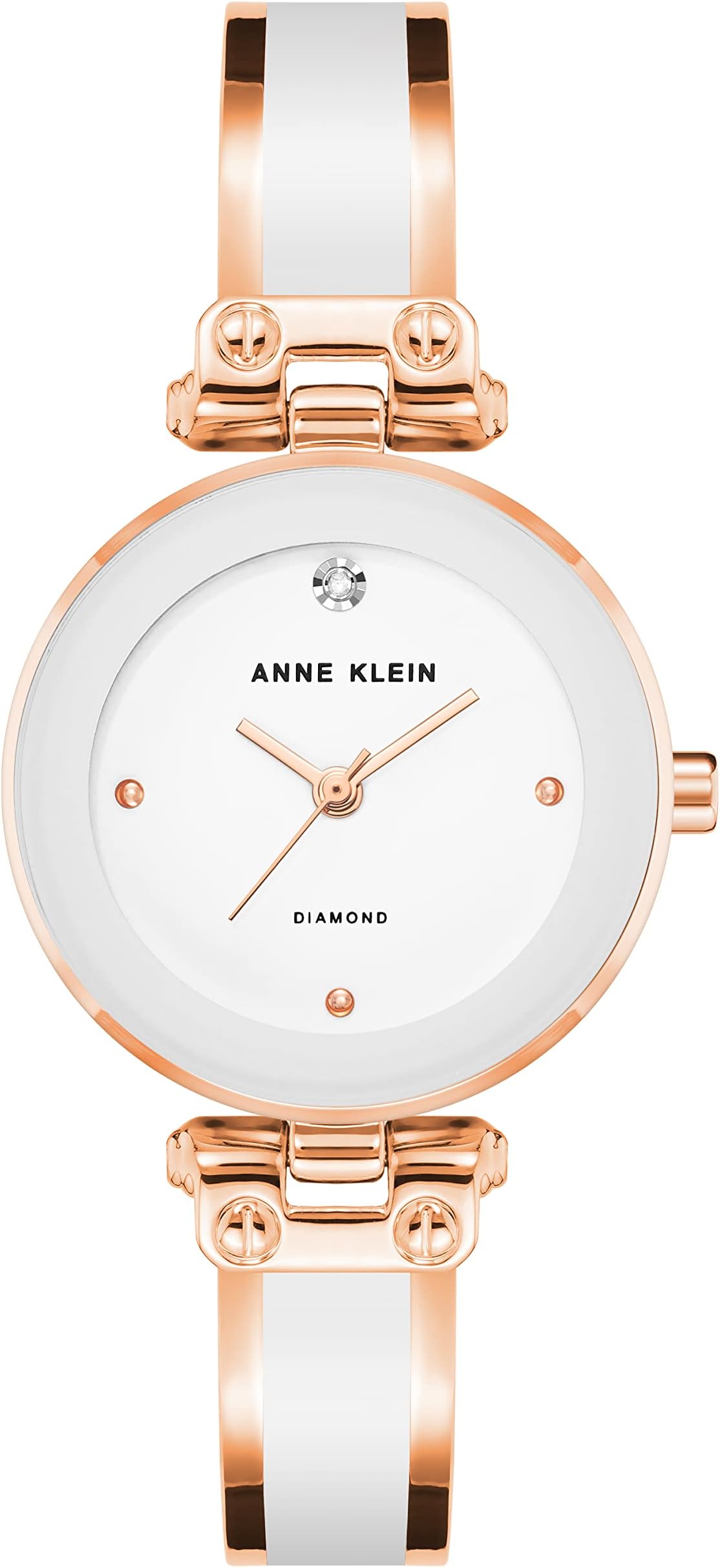 Women's Genuine Diamond Dial Bangle Watch