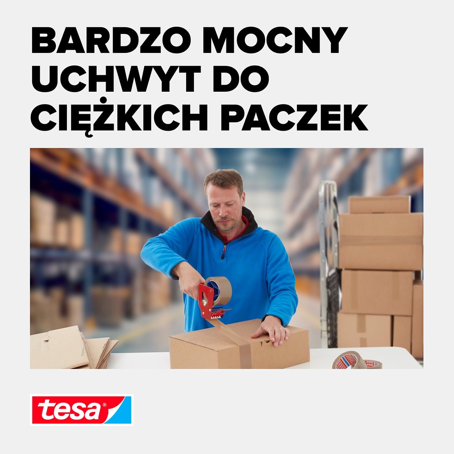 Tesa Extreme 58645 Taśma do Pakowania, Brązowy, 50 m x 50 mm