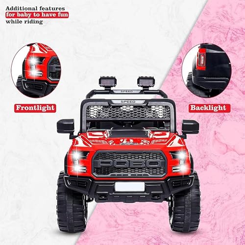 LITTLE PUP Battery Car for Kids | Battery Operated Big Size Car | Electric Ride On (Red) - Image 4