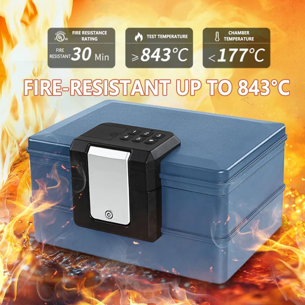 Caja Ignifuga Documentos, Caja Ignifuga Cierre Llave Y Doble Hebilla Key Locks S