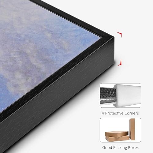 Miniatura 6 de INVIN ART Wassily Kandinsky - Lienzo enmarcado Giclée, serie 5, arte de pared para sala de estar, hogar y oficina (marco delgado negro, 24 x 32