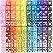 100-Pack of Bulk Six Sided Dice - Standard 16mm Size - Great for Board Games, Casino Games & Tabletop RPGs - Rainbow