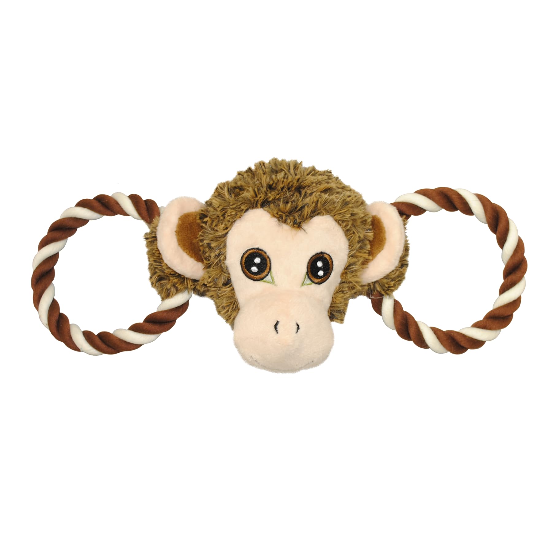 Jolly Pets Jolly Tug-a-Mal Monkey Tug/Squeak Toy, Medium