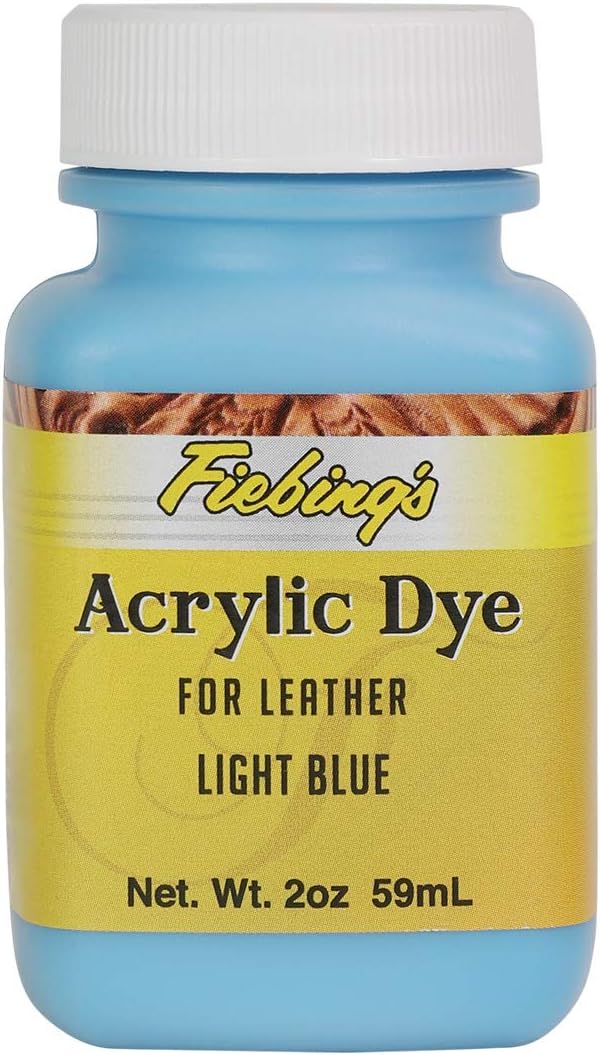 Fiebing's Acrylic Dye Light Blue 2oz for Painting