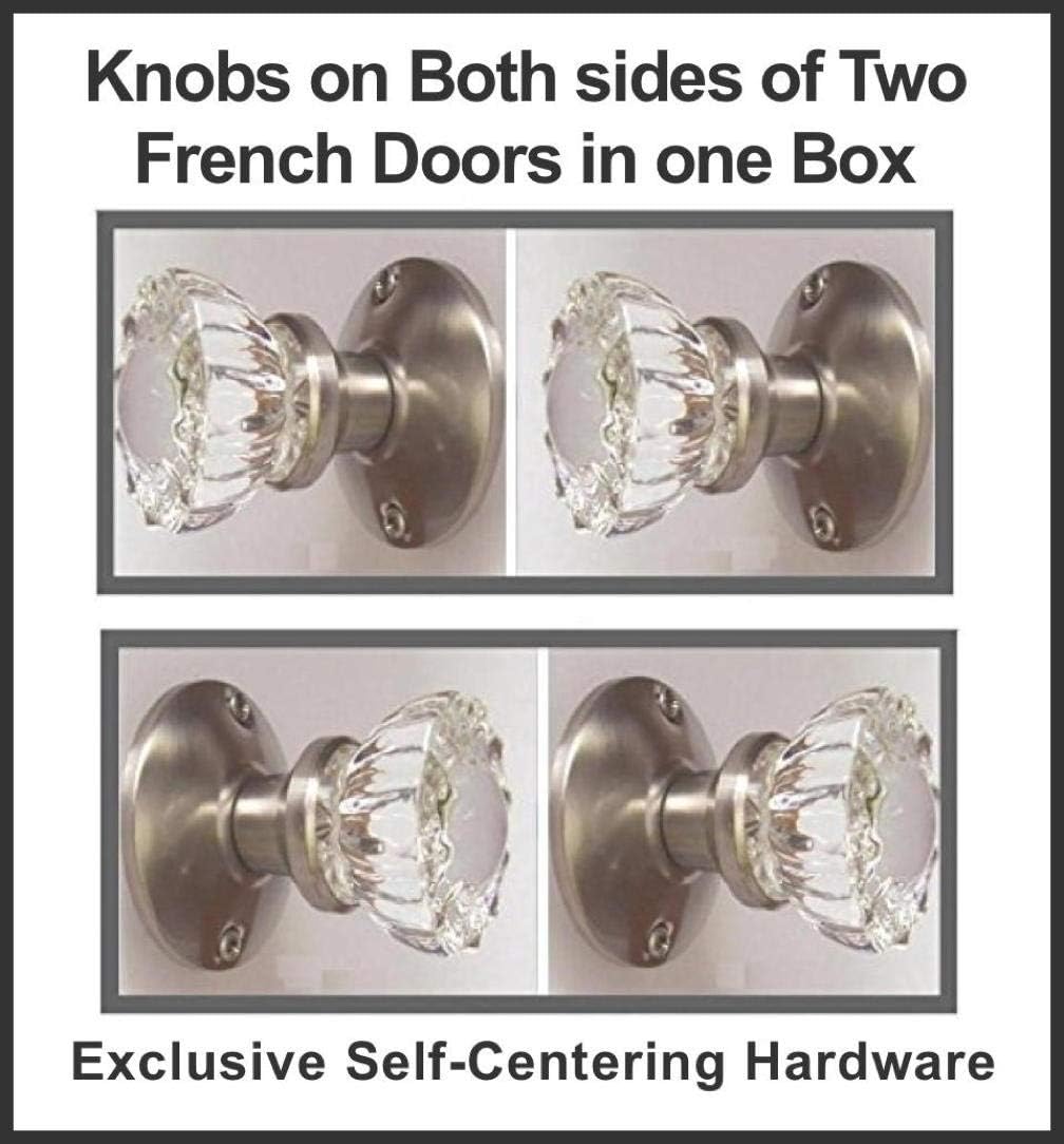 Buy 1 get 1 🔥 Two Sets - Perfect Reproduction of the 1920 Depression Crystal Glass FRENCH DOOR Knob Sets - Each lot contains all the hardware for knobs on both sides of Two French Door. Best Deal Two Sets - Perfect Reproduction of the 1920 Depression Crystal Glass FRENCH DOOR Knob Sets - Each lot contains all the hardware for knobs on both sides of Two French Door.