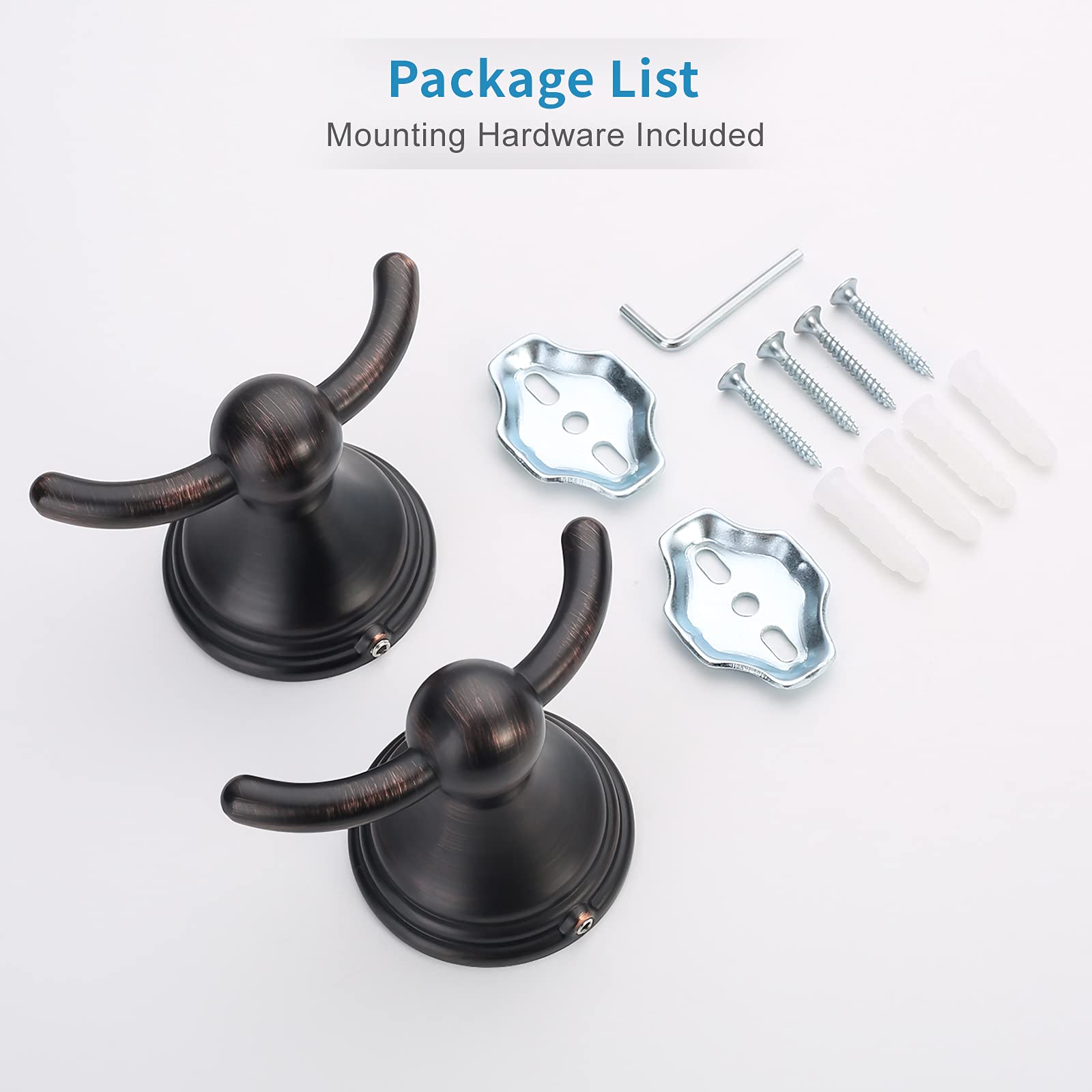 Asidrama 1 Lot De Crochets De Salle De Bain En Bronze Huilé Pour Peignoir, Serviette