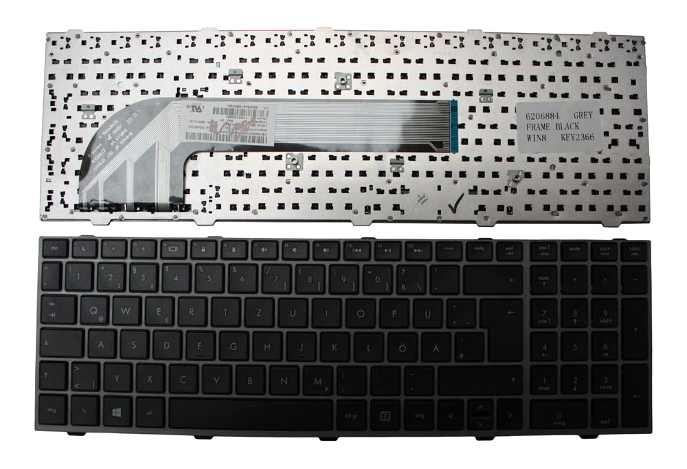 Clavier pour Ordinateur Portable HP ProBook 4540s Allemande Gris Cadre Noir Touches Clavier PC