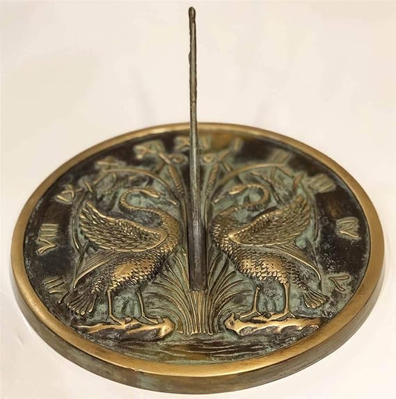 ROME INDUSTRIES 2338 Brass Swan Sundial