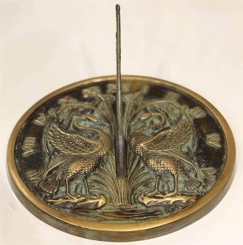 ROME INDUSTRIES 2338 Brass Swan Sundial