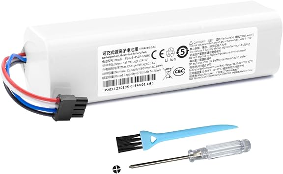 6800mAh Vacuum Battery Replacement for Dreame S10 S10Pro S20 S30 X10 X20 X30 Robot Vacuum Cleaner with Tools