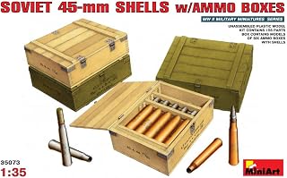 MiniArt 1:35 Scale Soviet Shells w/ Ammo Boxes Plastic Model Kit