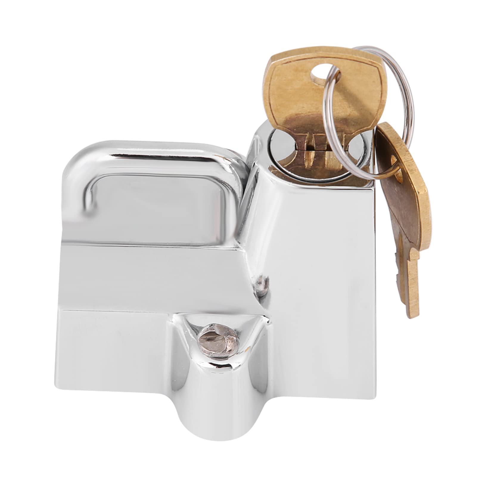 Tbest Moto-cycle Universel de Moto de Moto Verrouillage du Casque de Vélo de Vélo de Vélo de Support avec 2 Touches Set Strong Strong pour les Motos Argent 5,5 Cm