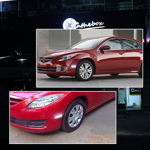 Miniatura 9 de GTINTHEBOX Lente ahumada parachoques delantero marcador lateral luz LED blanca lámpara de guardabarros compatible con Mazda 6 2009 2010 2011 2012