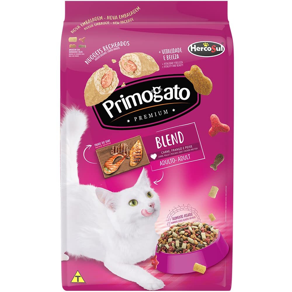 HERCOSUL Primogato Premium Blend 10.1 kg Meat, Chicken and Fish