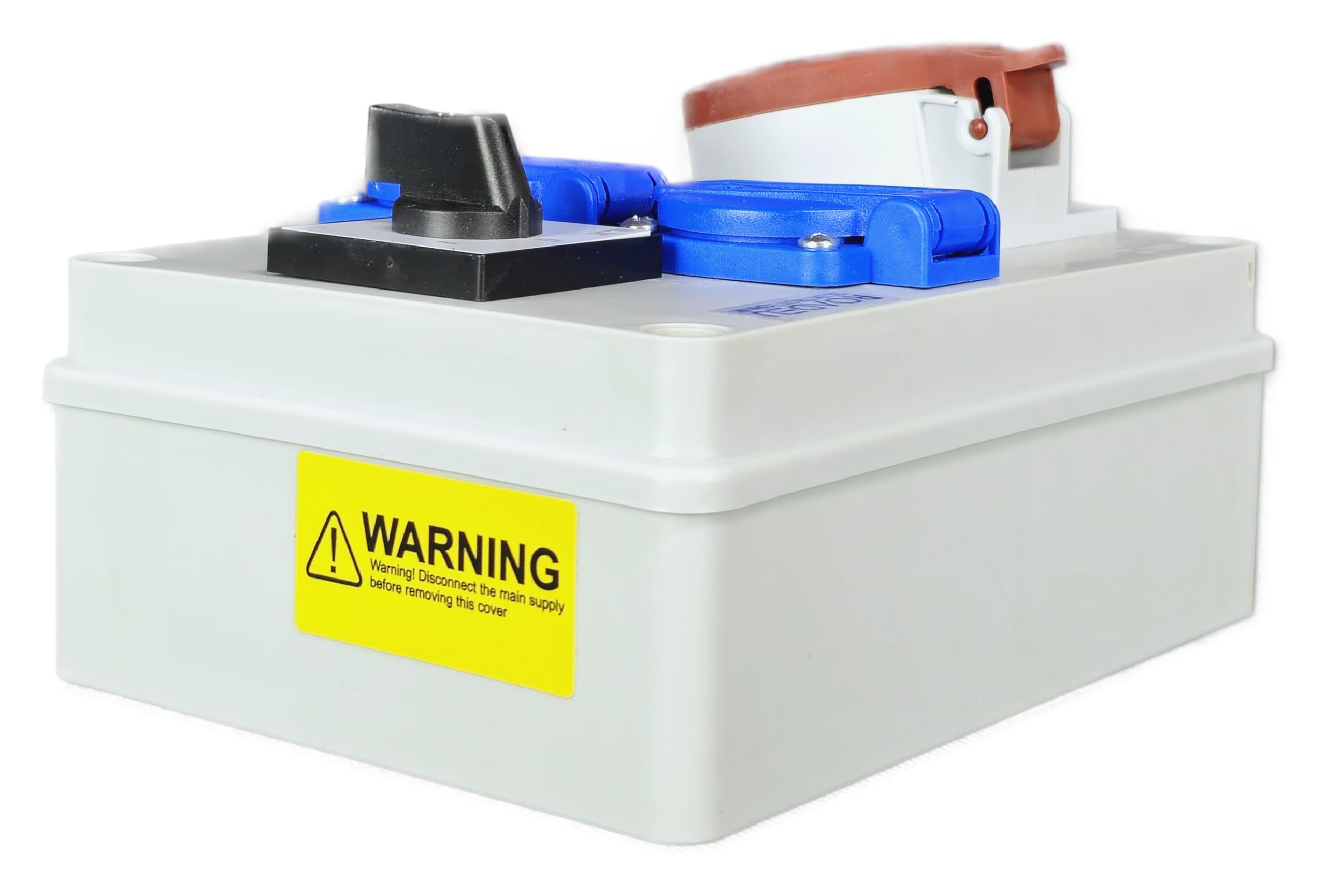 RoadEu - Coffret de chantier, Distributeur de courant CEE 16A. Prise avec interrupteur et 2 prises avec interrupteur principal 0-1. Répartiteur de courant fort avec prise IP44