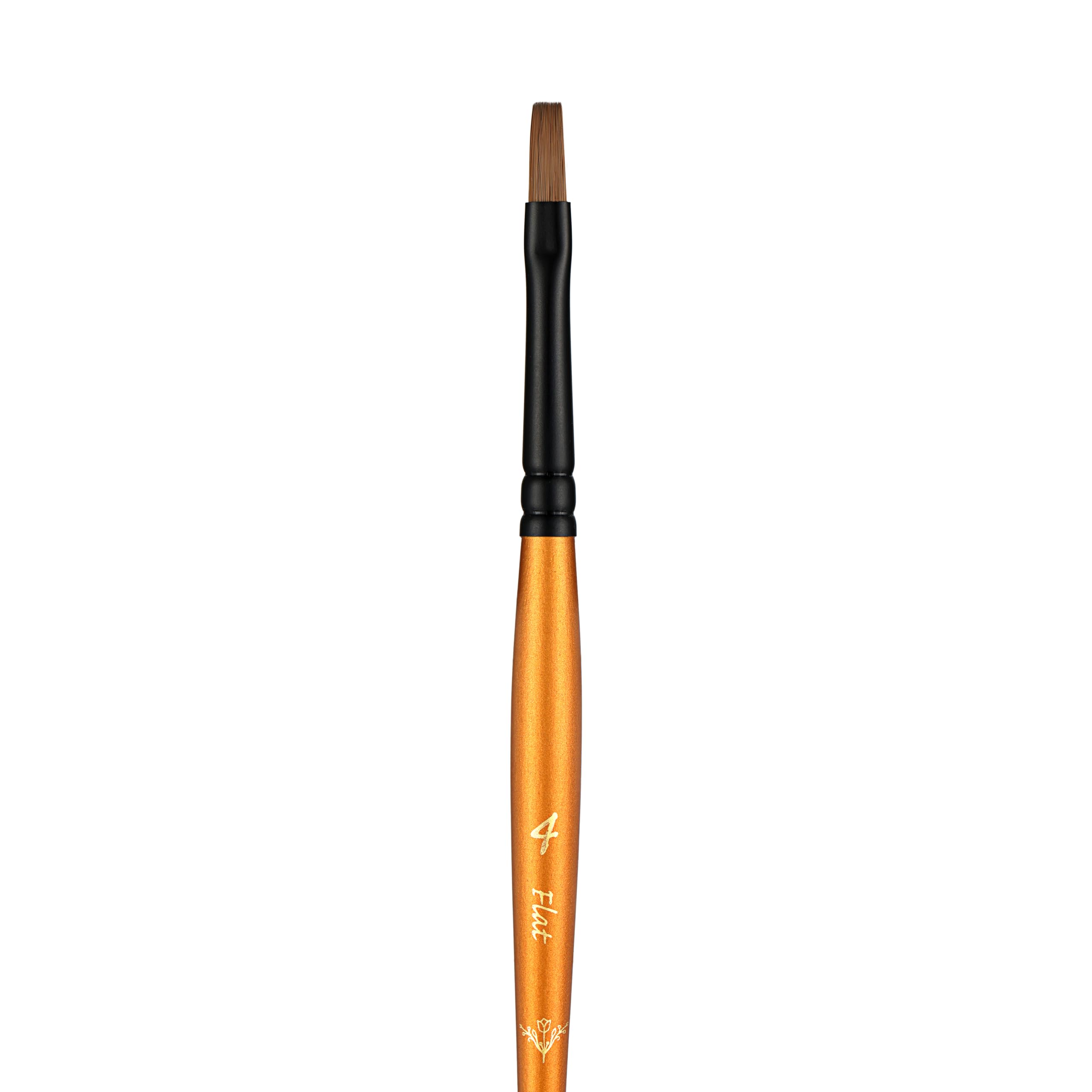 Pan Art Synthetic Sable Flat No. 04, Detail & Wash Brush for Watercolour & Gouache - Image 2