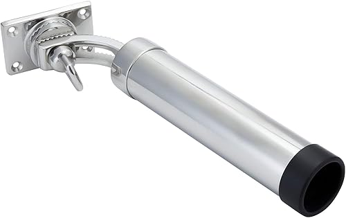 Miniatura 2 de Soporte de caña de pescar ajustable de acero inoxidable en todos los ángulos, superiorlateralcubiertasoportes de caña de pescar montados en la base