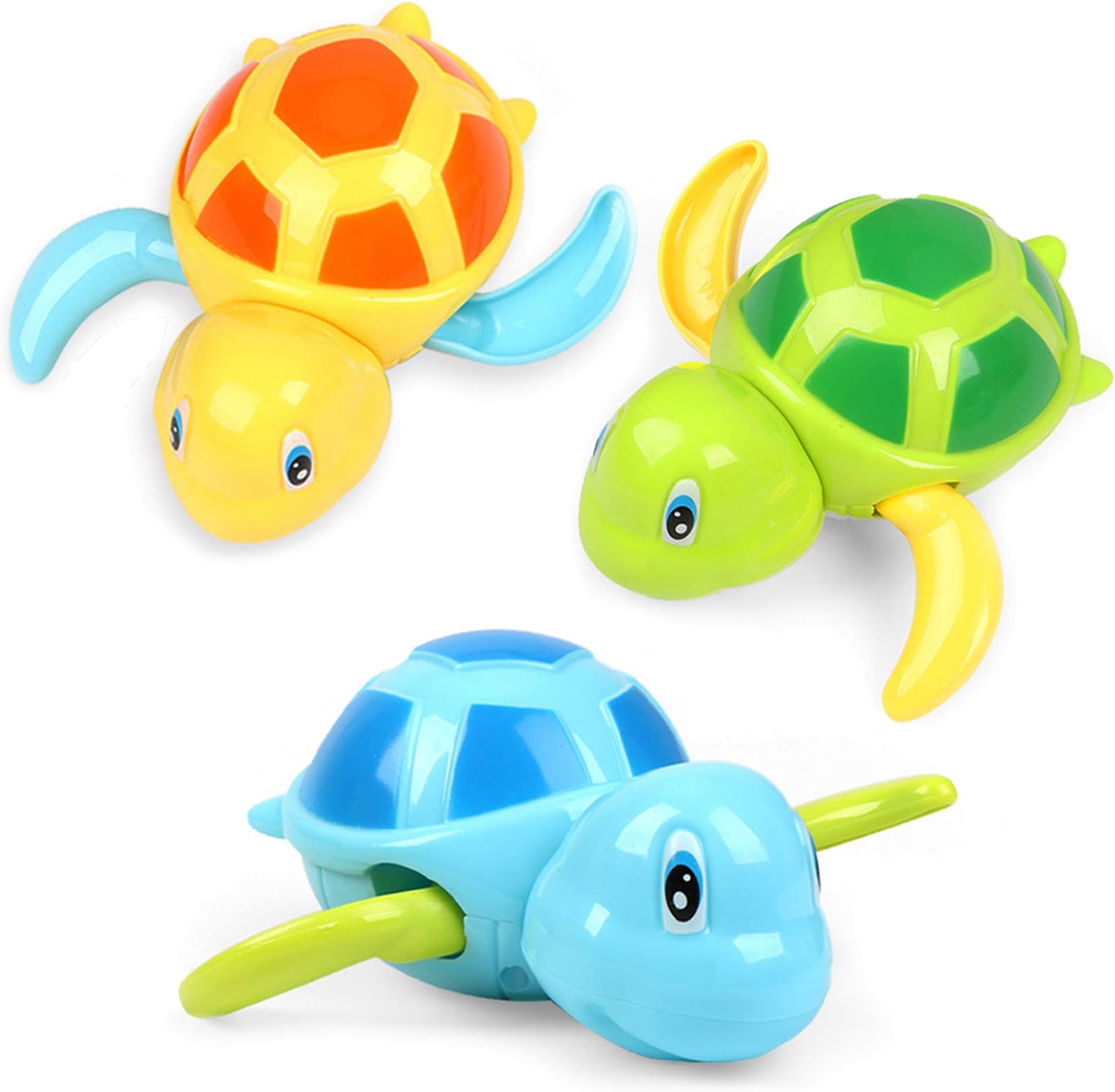 Eivaai YiTTOO Bath Toys for Toddlers Age1 2 3 4 5 Years Old,Pool Toys for Kids,Baby Funny Wind Up Swimming Turtle Bath Toy,Cute Floating Bathtub Water Toys,Gift for Preschool Child Boys Girls (3 Pcs)