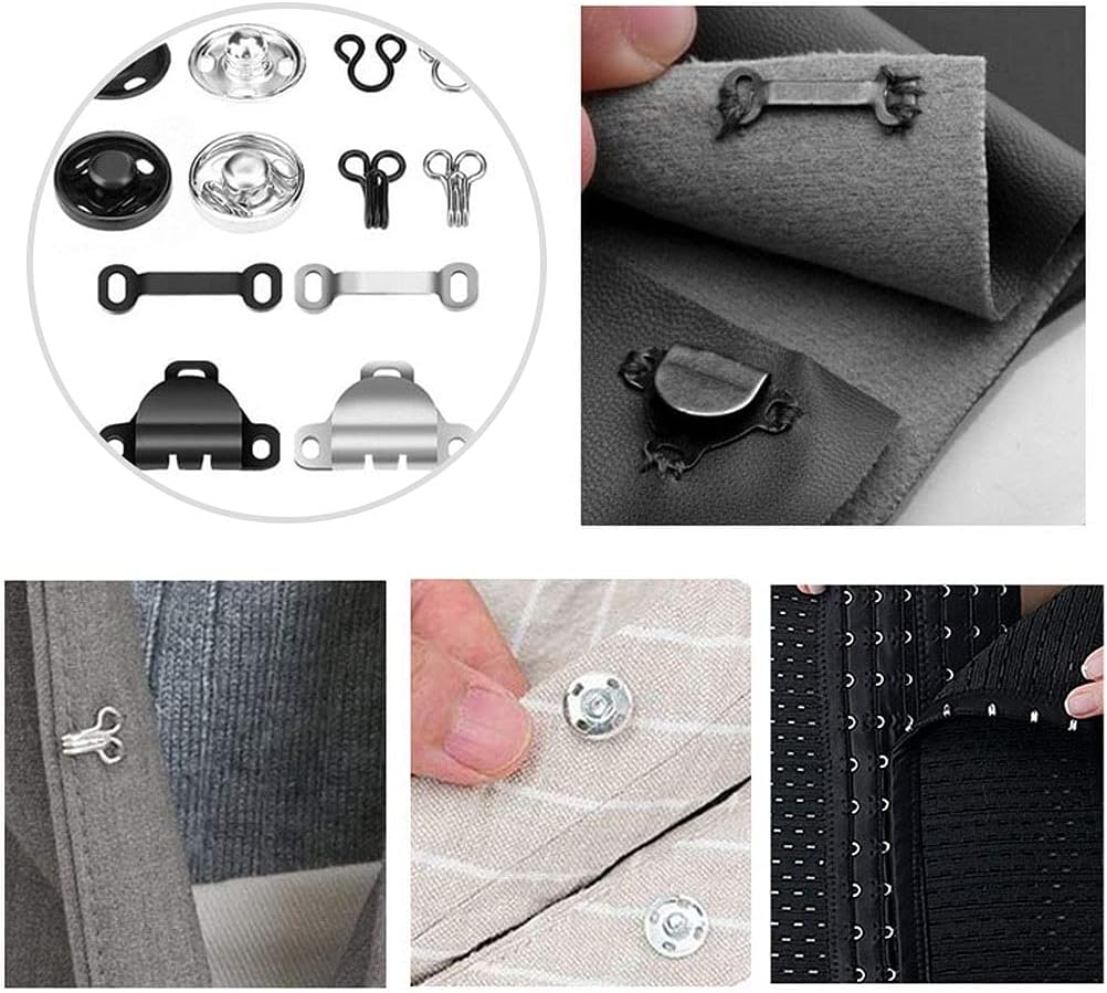 FASHIONTOAD 50 Pairs 3 Styles Skirt Hooks and Eyes Sewing Hook, Sewing Snaps Clothing Fixing Tools with Metal Snaps Buttons Fasteners Press Studs for Trousers Skirt Dress Sewing and Crafting : Arts, Crafts & Sewing