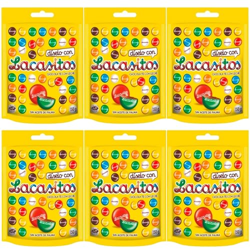 Lacasitos 900g pack 6x doypack 150 g grageas chocolate con leche