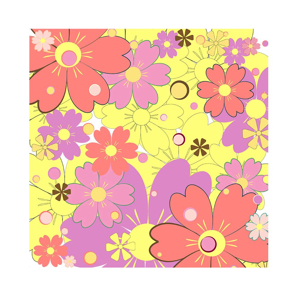 Frosted Cling Screen Translucent Window Glass Film Sticker for Bathroom Living Room 60cm x 58cm - Full Flower