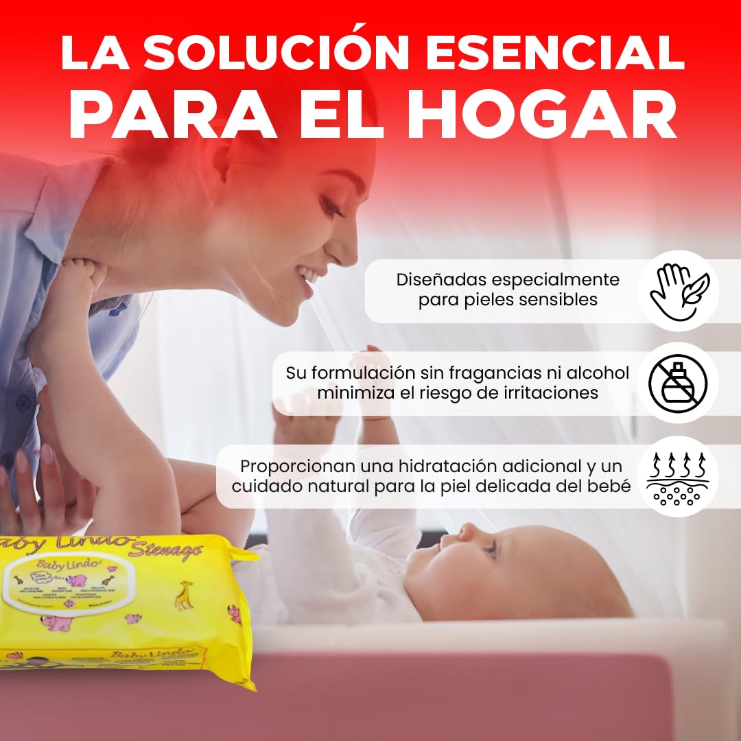 Lot de 20 lingettes humides biodégradables pour bébé hypoallergéniques
