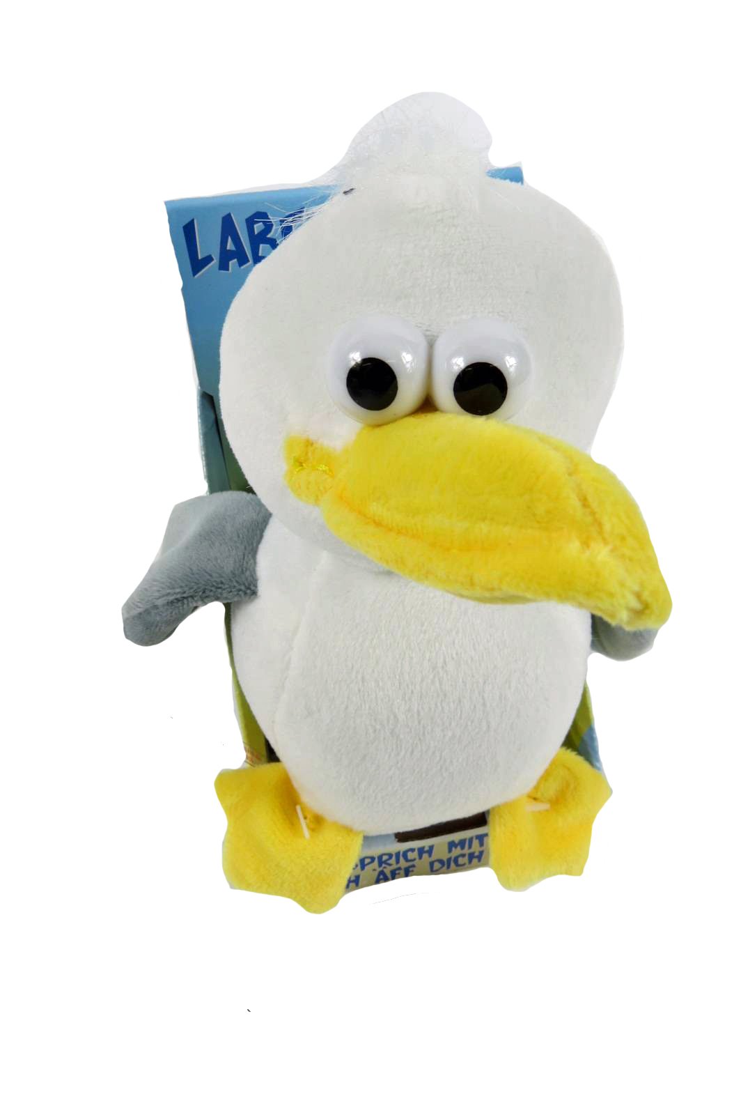Kögler 75623 - Lab Seagull Malwin, Labelling Animal with Recording and Playback Function, Talking Animal Chatters Everything and Moves, Approx. 17 cm Tall, Ideal as a Gift for Boys and Girls