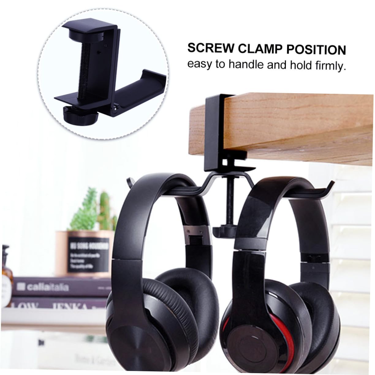 DOITOOL 2 Pz gancio per le cuffie gancio da scrivania per cuffie supporto per supporto scrivania stand tte per auricolare porta Metallo