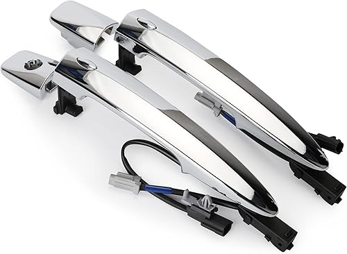 Miniatura 1 de 806409N00A Manija de puerta exterior cromada delantera izquierda y derecha (2 unidades), con sensor y sistema de entrada inteligente sin llave, para