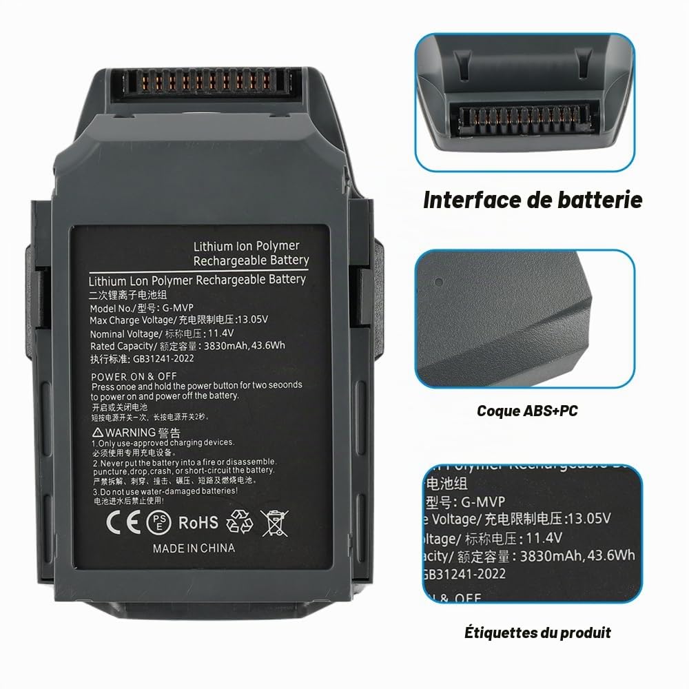 Mavic Pro Intelligent Flight Batterie 3833 mAh 11,4 V pour DJI