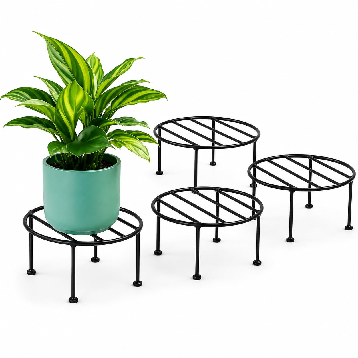 Metal Plant Stands - 2 Pack Black -9