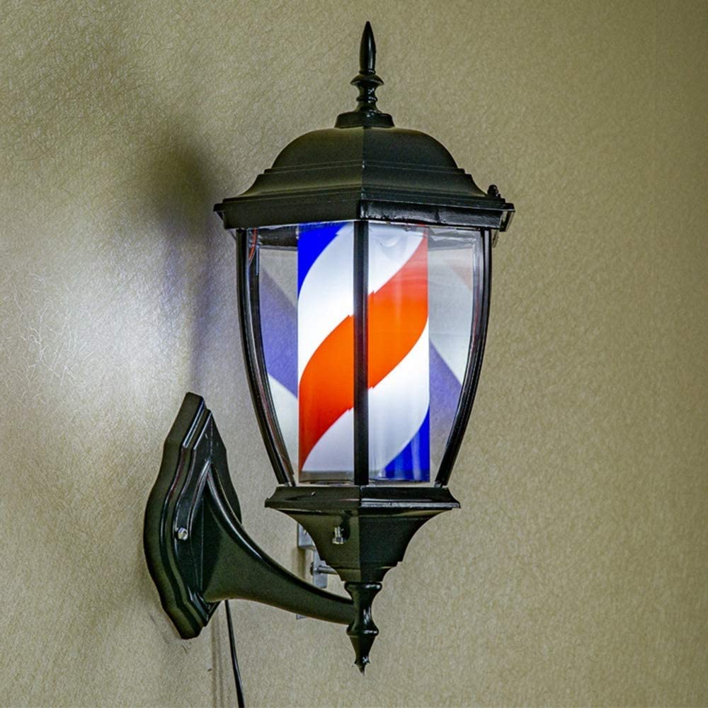 Amazon.co.jp: バーバーポール LED 理髪店ポール ライトポーチ