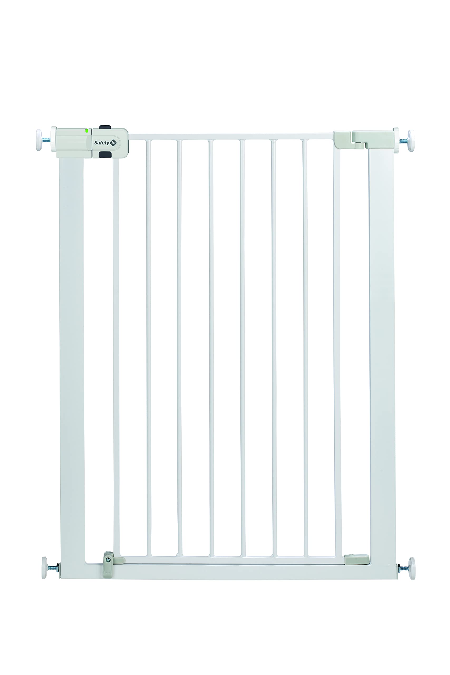 Safety 1st Wall Fix Stair Gate, Adjustable Metal Door Protection Grille, Dimensions Adjustable from 62-102 cm, Opens in Both Directions, Screw Attachment, White