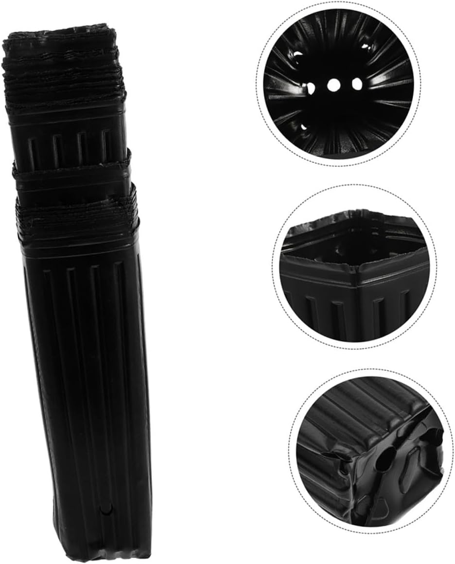 50pcs Thickened Black Planting Nursery Cups 9x29cm Long Nutrition Grow Bags for Citrus Orange Seedling Garden Supplies