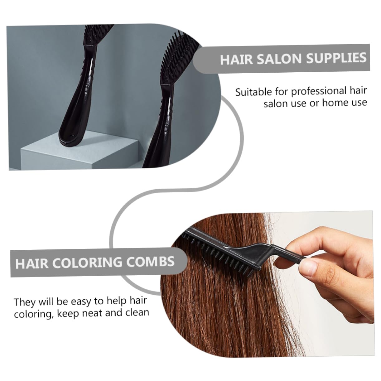 Ipetboom 20pcs Hair Coloring Combs for Salon and Home Use Professional Hair Tinting Tools for Smooth Dye Application Comfortable Grip