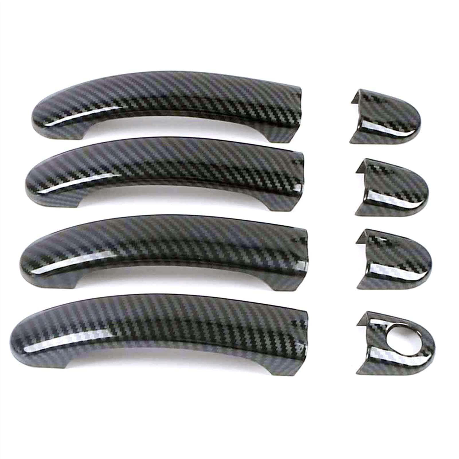 Fahbstr One Color Exterior Door Handle Cover For Jetta Mk5 2005-2011 Carbon Fiber Exterior Side Door Handle Cover Trim Abs Car Decoration
