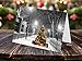 One Jade Lane Christmas Cards, Holiday Cards Lighted Tree in the Snow, 5x7, Heavy Stock, Set of 18 Cards & Envelopes, Seasons Greetings Cards.