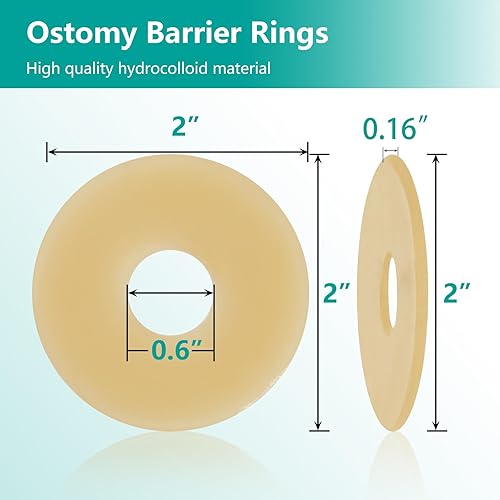 Miniatura 2 de Anillos de barrera para ostomía - Diámetro exterior 50mm (2"), espesor de 4mm, anillos moldeables para ostomía, anillos extensores de piel