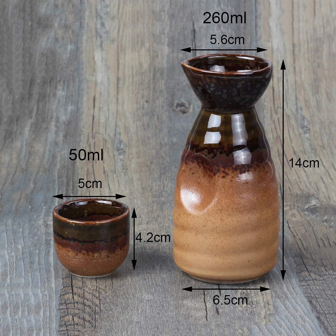 Lot de 5 tasses à saké japonaises en porcelaine peinte à la main