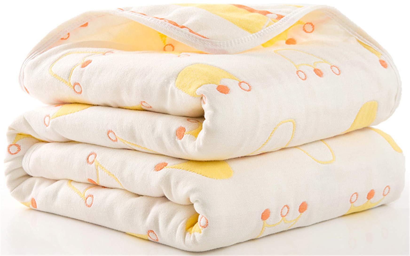 Hayisugar Baby Swaddle Blankets 6 Layer Muslin Swaddle Wrap 100% Cotton Stroller Cover Receiving Blankets Infant, Newborn Blanket for Crib, Travel, Outdoor, Gold Crown, 110x110cm — image 1