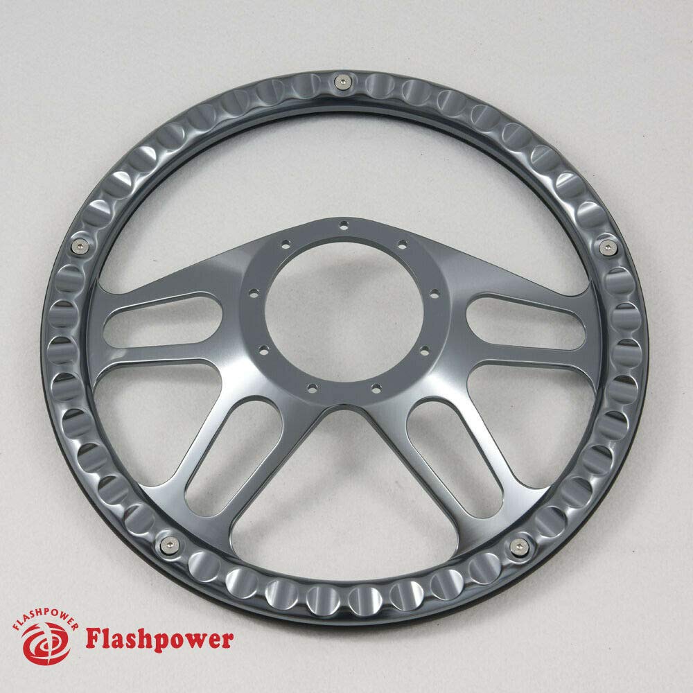 ハーフラップレザー ビレットステアリング350mm☆モモピッチ☆ホーンボタン付き Amazon | 14インチ 光沢ビレットハンドル ブラック ハーフラップ