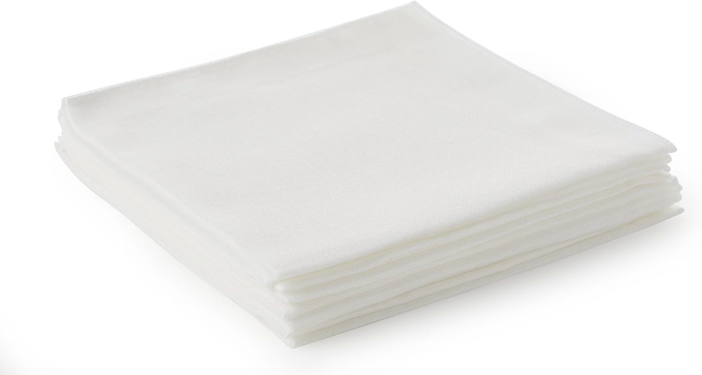 Babiesnature Baby Washcloth,Bamboo Organic Cotton Baby Handkerchief 10 Count Gauze
